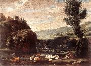 BONZI, Pietro Paolo Landscape with Shepherds and Sheep  gftry painting
